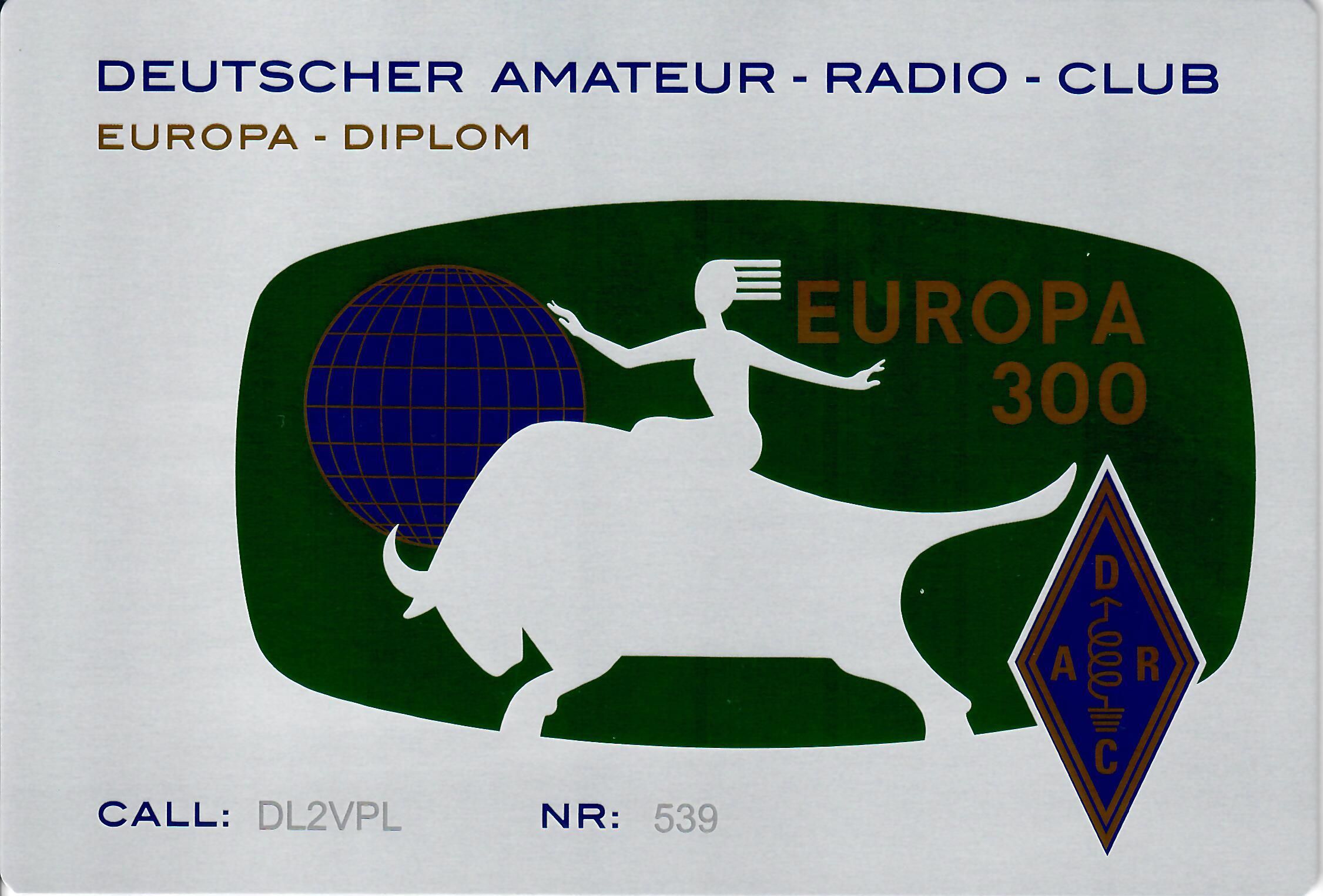 Europa-Diplom-Plakette